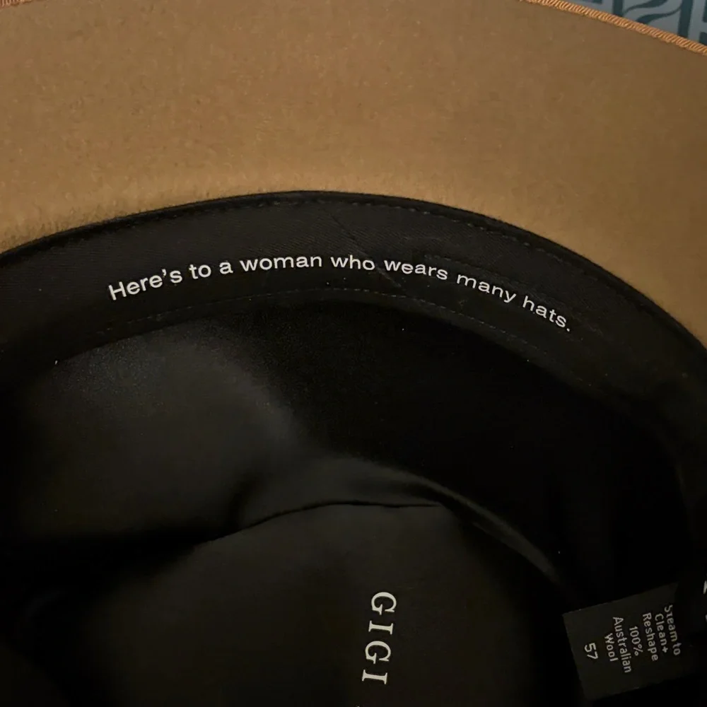 GIGI PIP Camel Wide-Brim Hat - Picture 2 of 4